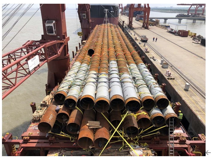 Steel Pipe Pile Loading Inspection 