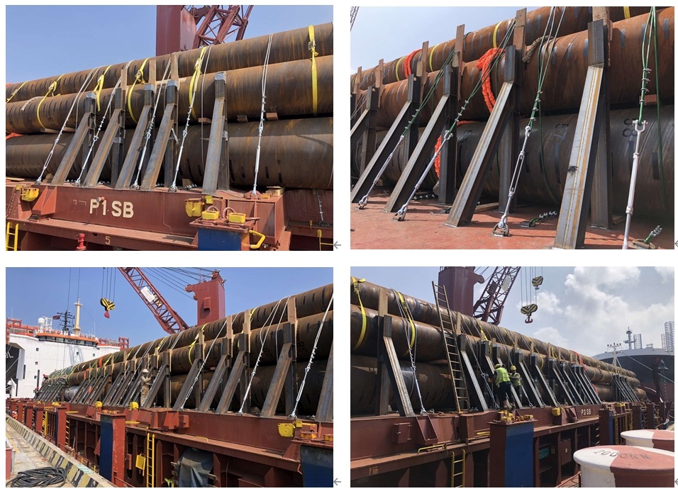 Steel Pipe Pile Loading Inspection 