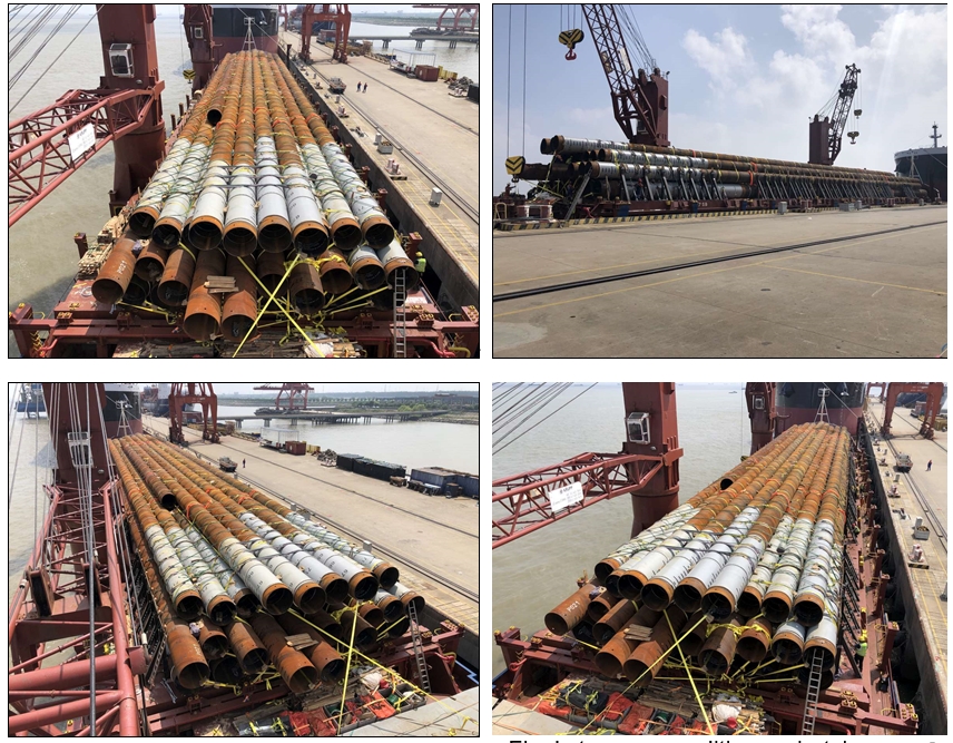 Steel Pipe Pile Loading Inspection 